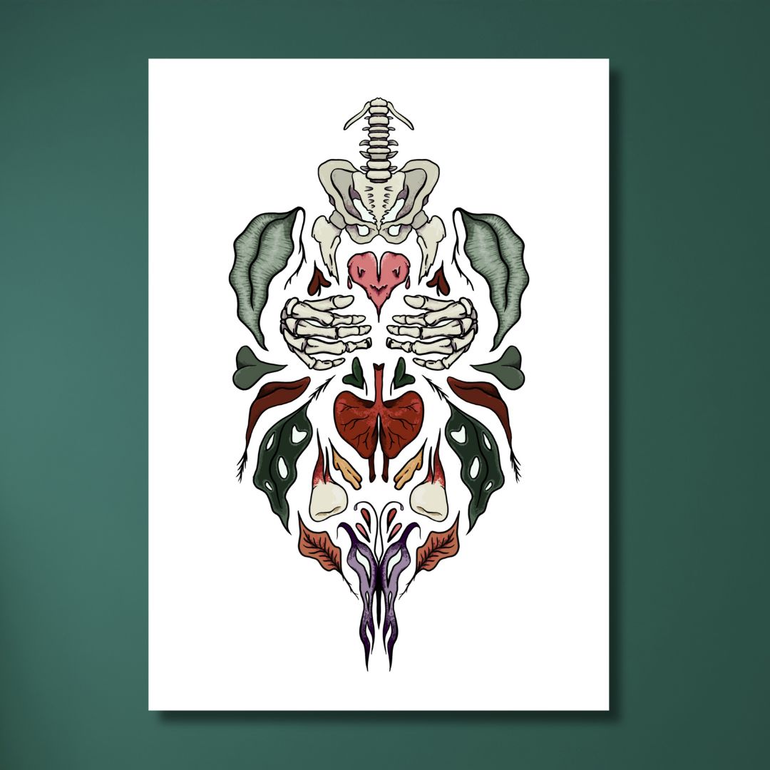 Botanical Skeleton Print