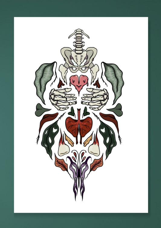 Botanical Skeleton Print